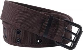 img 3 attached to Canvas Casual Double Grommet Men's Accessories by Moonsix