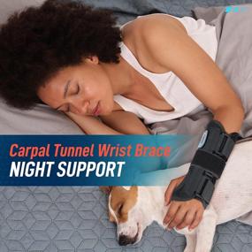 img 3 attached to Wrist Brace Carpal Tunnel Support Splint, Adjustable Straps Hot/Ice Pack Hand Brace For Women And Men Right Hand Small/Medium Tendinitis Arthritis Pain Relief