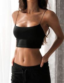 img 2 attached to Amilia Womens Basic Spaghetti Double Women's Clothing : Lingerie, Sleep & Lounge