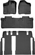 🚗 maxliner custom fit floor mats 3 row liner set - black for 2013-2020 toyota sienna 8 passenger model логотип