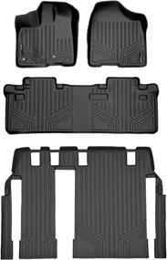 img 4 attached to 🚗 MAXLINER Custom Fit Floor Mats 3 Row Liner Set - Black for 2013-2020 Toyota Sienna 8 Passenger Model