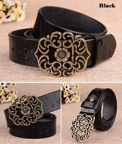 img 2 attached to Stylish Vintage Leather Belts For Women: ALAIX Wide Waist Belts For Dress Jeans And More
