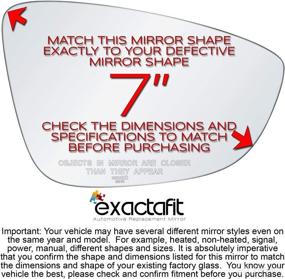 img 3 attached to 🔍 Exactafit 8114R Rear View Mirror Glass Replacement for VW Volkswagen CC, EOS, Jetta, Passat - Right Door, Adhesives Included - Diagonal 7 Inch