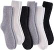 stay warm and cozy this winter with dosoni's 5-pack super soft fuzzy slipper socks for women logo