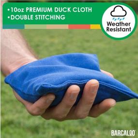 img 2 attached to Set Of 8 Weather-Resistant Cornhole Bean Bags By Barcaloo - Duck Cloth, Regulation Size, And Weight