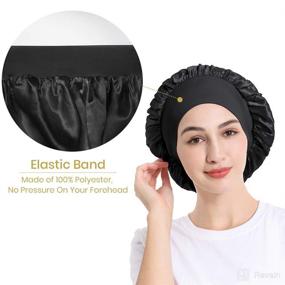 img 2 attached to 🎀 Mommesilk Premium Elastic Sleeping Bonnet: Ultimate Personal Care in Bath & Bathing Accessories