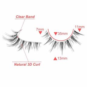 img 3 attached to Get The Perfect Cat Eye With Lanflower'S Manga Lashes - Japanese Cosplay Eyelashes With 3D Fluffy Wispy Natural Look