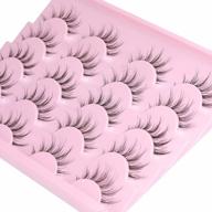 get the perfect cat eye with lanflower's manga lashes - japanese cosplay eyelashes with 3d fluffy wispy natural look logo