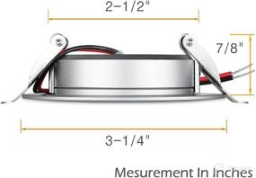 img 3 attached to 💡 12V LED Puck Light RV Boat Interior Ceiling Light 12 Volt Down Light - Perfect for Camper Van, Truck, Trailer - Kitchen Under Cabinet Downlight - 3-1/4” Flush Mount, 285 Lumens - Pack of 4 (Silver / Cool White)