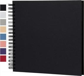 img 4 attached to Potricher DIY Scrapbook Photo Album - 10 X 10 Inch Hardcover Kraft Blank Black Page Family Memories Album For Weddings, Anniversaries, And Special Occasions (Black)