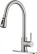 stainless steel single-handle kitchen faucet with pull-down sprayer and pull-out option - ideal for kitchen sinks, high-quality faucets logo