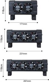 img 2 attached to 🐠 NTRA FS 602 Aquarium Cooling Fan: Adjustable 2 3 4 Heads, Quiet Cold Wind, Durable Mini Temperature Control - Ideal Fish Tank Supplies for Saving Power, Fresh Marine