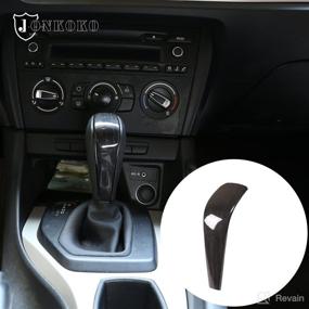 img 4 attached to YIWANG Car Center Gear Shift Head Cover Trim For BMW E48 E61 E64 E65 E85 E86 E53 E81 E82 E87 E90 E91 E92 E93 F01 E87 1 Series 5 Door Hatchback (ABS-Black Wood Grain)