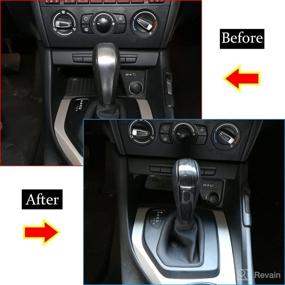 img 3 attached to YIWANG Car Center Gear Shift Head Cover Trim For BMW E48 E61 E64 E65 E85 E86 E53 E81 E82 E87 E90 E91 E92 E93 F01 E87 1 Series 5 Door Hatchback (ABS-Black Wood Grain)