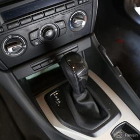 img 1 attached to YIWANG Car Center Gear Shift Head Cover Trim For BMW E48 E61 E64 E65 E85 E86 E53 E81 E82 E87 E90 E91 E92 E93 F01 E87 1 Series 5 Door Hatchback (ABS-Black Wood Grain)