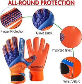 img 3 attached to Перчатки вратаря Shinestone, вратарские перчатки для молодежи, взрослых, детей, футбола, футбола, вратаря с сильным захватом и защитой пальцев для предотвращения травм