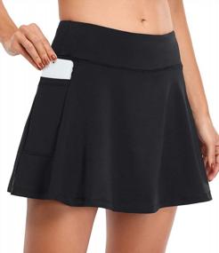 img 4 attached to Women'S Elastic Athletic Golf Skorts With Pockets - Fulbelle Tennis Skirts