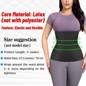 img 3 attached to Plus Size Women'S Waist Wrap For Stomach - ASHLONE Belly Wrap Bandage Tummy Belt