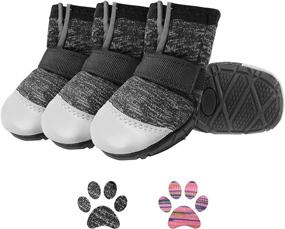 img 4 attached to 🐾 SCENEREAL Dog Boots: Breathable Waterproof Shoes with Reflective, 4 PCS Soft Paw Protectors for Hot Pavement, Puppy Summer, Hardwood Floors, Winter Hiking, Outdoor and Indoor