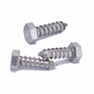 muzata 50 pack 3/8''×1-1/4'' hex lag screws stainless steel self-tapping bolts for outdoor projects fa04, fn1 logo