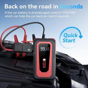 img 2 attached to Jump-Start Your Car With Ease: Portable 2000A Battery Booster For Gas And Diesel Engines, 20000MAh Power Pack, USB Quick Charge 3.0, And LED Light