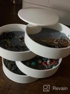 img 1 attached to 💎 CONBOLA Small Jewelry Organizer: 5-Layer Rotating Travel Box for Earrings, Bracelets, Rings & More review by Samik Drusky