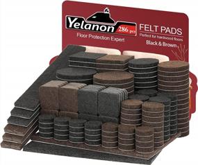 img 4 attached to 286-Piece Felt Furniture Pads: Self Adhesive, Cuttable, Anti Scratch Floor Protectors For Hardwood Floors And Chair Legs - Black & Brown