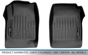 img 1 attached to 🔲 MAXLINER All Weather Custom Fit 1st Row Black Floor Mat Liner Set for 2015-2021 Chevrolet Colorado/ GMC Canyon (Excludes Vinyl Flooring)