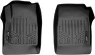 🔲 maxliner all weather custom fit 1st row black floor mat liner set for 2015-2021 chevrolet colorado/ gmc canyon (excludes vinyl flooring) logo