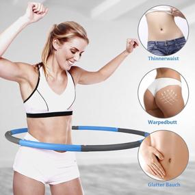 img 1 attached to Get Fit With EnterSports Weighted Hoop: Detachable Design For Customizable Workout And Tape Measure Included