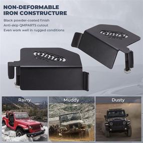 img 2 attached to 🚪 Enhance Comfort & Style: 120°Angle Front Door Foot Pegs for Wrangler JK/JKU/JL/JLU/JT