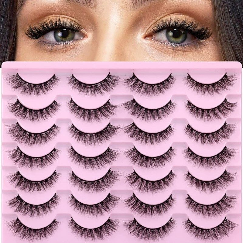 Manga Lashes A Shape Anime Lashes Natural False Eyelashes Individual Wispy  Mink Eye Lashes Pack 10 Pairs Japanese Korean Asian Makeup by 