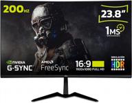 yeyian sigurd curved frameless monitor 23.6", 1920x1080p, 200hz, wall mountable, curved screen, tilt adjustment, ymc-70804, hdmi logo