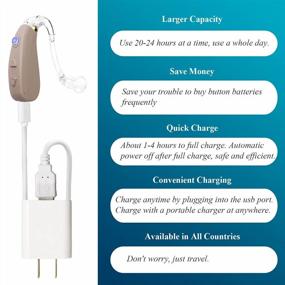 img 2 attached to Rechargeable Hearing Aid Ziv-206 For Seniors Adults - 4 Channels Layered Noise Reduction, Adaptive Feedback Cancellation & Two Types Of Sound Tubes (Two Units) By Banglijian