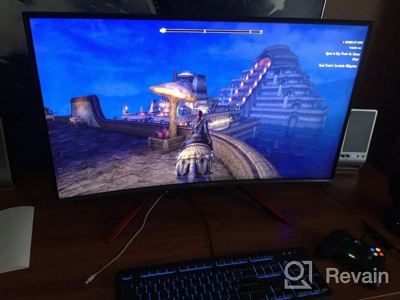 img 1 attached to Viotek GN32LD QHD 32 Inch Curved Gaming Monitor - 144Hz Refresh Rate, 2560X1440 Resolution, FreeSync and Anti-Glare Technology, Adjustable Stand, HDMI and DVI Input review by Mario Autio