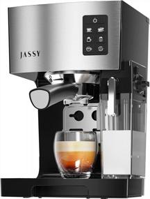 img 4 attached to Кофемашина JASSY Espresso Latte Maker с насосом 20 бар и мощным резервуаром для молока для домашнего приготовления бариста, несколько функций для эспрессо / мока / капучино, система самоочистки, 1250 Вт