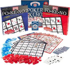 img 4 attached to Приготовьтесь к ночи казино с набором Ultimate Poker Keno - 36 уникальных индексных досок Jumbo, 600 фишек и карты расширения для 36 игроков!