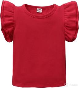 img 4 attached to 👕 Stylish and Comfortable Laerion Toddler Baby Girls Ruffle T-Shirt: A Must-Have Basic Tee for Your Little Fashionistas