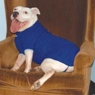 classic cable dog sweater size logo