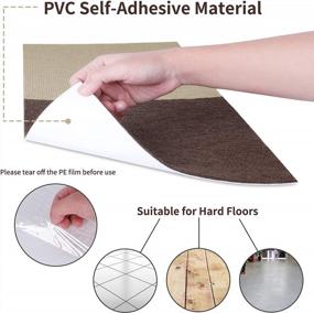 img 2 attached to ACVCY Chair Mat For Hard Floors - 12"X12" Perfect Size (20 Pack With 10 Brown And 10 Beige) - Free Cutting, Splicing Floor Protector For Desks And Computers - 0.16" Thick Home And Office Mat