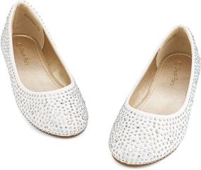 img 2 attached to 🌟 Sparkle in Style: DREAM PAIRS Muy Shine Glitter Ballerina Girls' Shoes