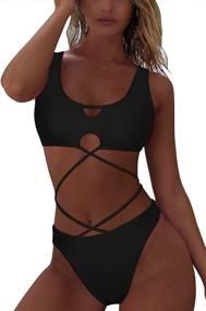 img 1 attached to 👙 ESONLAR Womens Strappy Bottoms Swimsuit: Trendy Women's Clothing and Fashionable Swimsuits & Cover Ups