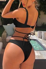 img 2 attached to 👙 ESONLAR Womens Strappy Bottoms Swimsuit: Trendy Women's Clothing and Fashionable Swimsuits & Cover Ups