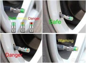 img 1 attached to 🚗 INCART Car Tire Valve Cup: 36 PSI 2.4 Bar Air Alert Sensor - 4 Pcs