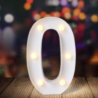 odistar led light up marquee letters, battery powered sign letter 26 alphabet with lights for wedding engagement birthday party table decoration bar christmas night home,9’’, white(0) logo