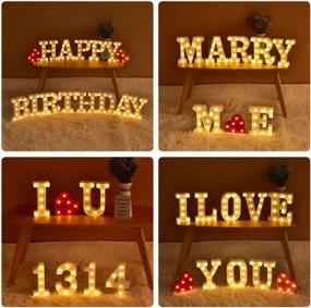 img 1 attached to ODISTAR LED Light Up Marquee Letters, Battery Powered Sign Letter 26 Alphabet With Lights For Wedding Engagement Birthday Party Table Decoration Bar Christmas Night Home,9’’, White(0)