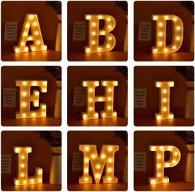img 2 attached to ODISTAR LED Light Up Marquee Letters, Battery Powered Sign Letter 26 Alphabet With Lights For Wedding Engagement Birthday Party Table Decoration Bar Christmas Night Home,9’’, White(0)