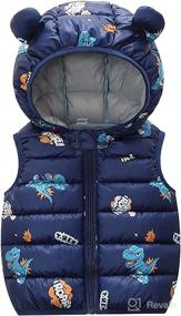 img 4 attached to 🧥 Warm and Adorable: Baby Toddler Hooded Puffer Vest with Cute Ear Cartoon Design