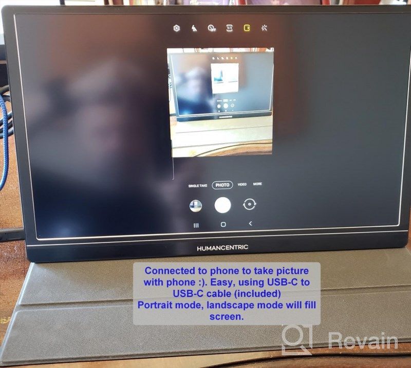 img 1 attached to Enhanced Productivity: HumanCentric Portable Monitor Consoles with Magnetic Built-In Speakers and IPS - Model 301-1023 review by Xavier Newman