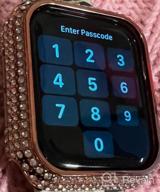 img 1 attached to Sparkling Silver Surace Apple Watch Case 40mm - Series 6/5/4/3/2/1 Bling Cover with 200+ Crystal Diamonds for 38mm-44mm Sizes review by Brian Batiste